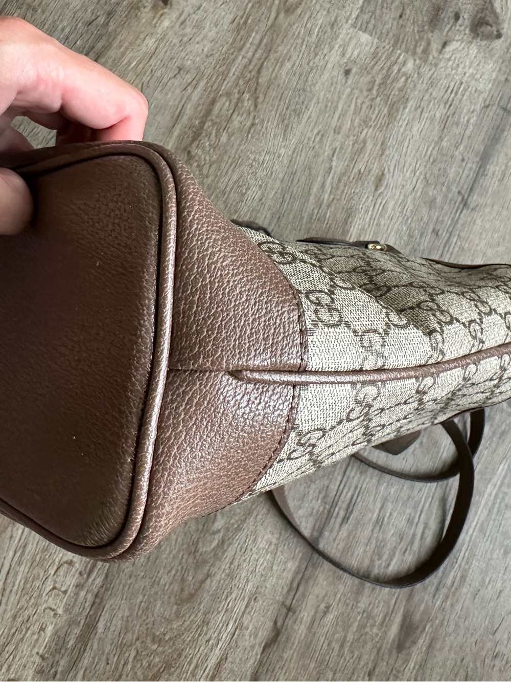 Gucci Beige and Brown GG Canvas Double-Handle Tote - Picture 7 of 10